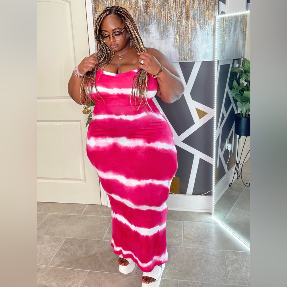 Tye Dye Maxi Fuchsia